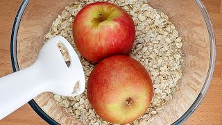 Mixer les pommes avec les flocons davoine Ma famille nen revient pas Petitdéjeuner sans gluten [upl. by Newel]