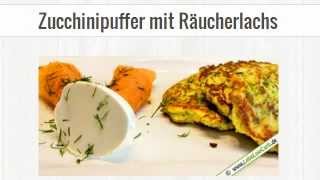 Low Carb Rezeptidee  Zucchinipuffer mit Räucherlachs [upl. by Mart]