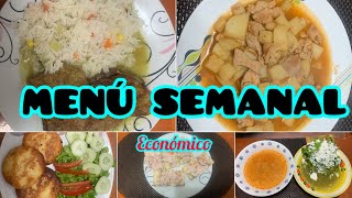 MENÃš SEMANAL ECONÃ“MICO âœ…COMIDA CASERA FÃCIL DE HACERðŸ¥’ðŸ¥©menusemanal comidamexicana [upl. by Arlyn813]