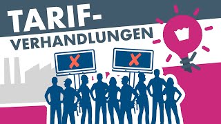 TARIFVERHANDLUNGEN einfach erklärt Streik Aussperrung etc [upl. by Enalahs]