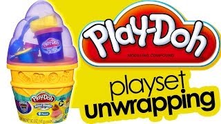 Ice Cream Cone Playset Sweet Shoppe Play Doh Plus Plastilina [upl. by Gualtiero]