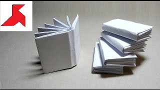 DIY 📗 📙 📘 How to make a mini BOOK from A4 paper [upl. by Nylhsa355]