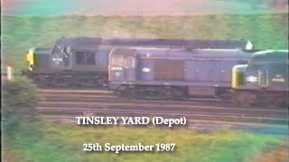 BR in the 1980s Tinsley Yard Depot on 25th September 1987 [upl. by Cami]