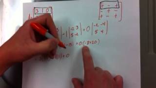 Determinant by cofactors expansion [upl. by Akerboom]