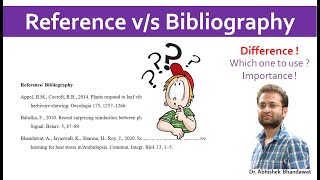 Difference between Reference and Bibliography Which one to you use in research article or thesis [upl. by Tiffi113]