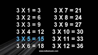 3 Times Table Song  Multiplication Memorization [upl. by Tri]