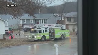 Fire truck slides spins on ice in Jefferson County subdivision [upl. by Allana]