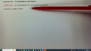 41 VIDEO 1 What is a ratio basics [upl. by Coulombe263]