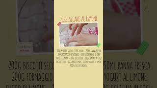 CHEESECAKE AL LIMONE di Benedetta Rossi  Ricetta TV Fatto in Casa per Voi shorts [upl. by Olenolin487]