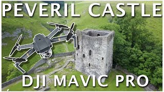 Peveril Castle  Castleton Peak District  DJI Mavic Pro 4K Footage [upl. by Laddy]