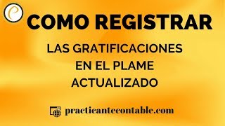 COMO REGISTRAR LAS GRATIFICACIONES EN EL PLAME ACTUALIZADO [upl. by Smoot]