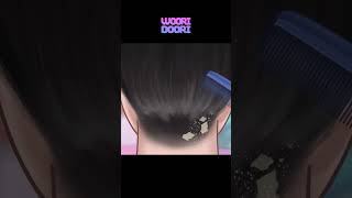 ASMR Refreshing scalp exfoliation dandruff care animation animation shorts [upl. by Thagard299]