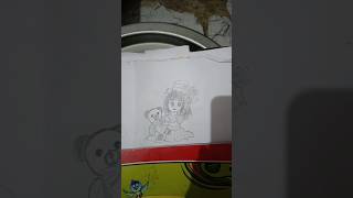 little girl drawing youtubeshorts shorts girl anime sketch [upl. by Odilia]