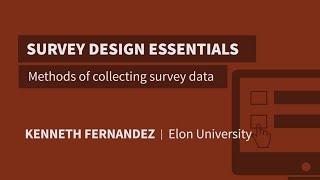 Methods of collecting survey data [upl. by Conner]