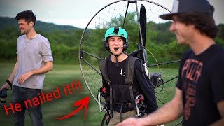 16 Year Old Flies A Paramotor For The First Time [upl. by Acalia690]