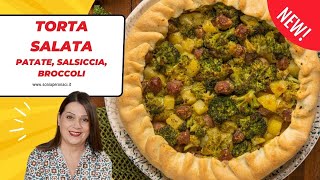 Torta salata patate salsiccia e broccoli super saporita super buona [upl. by Ernestus]