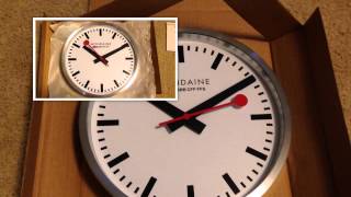 Mondaine A990CLOCK16SBB Wall Clock White Dial [upl. by Nivrae]