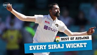 Best of the BorderGavaskar Every Mohammed Siraj wicket  Vodafone Test Series 202021 [upl. by Valenta]