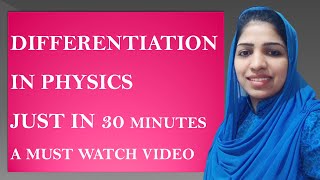 Differentiation in Physics Basics of Differential Physics I Physics  Mathematical Tool I Malayalam [upl. by Ahsait]