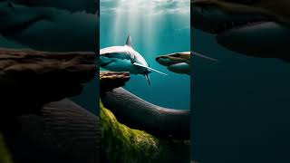 shark vs anaconda shorts shortvideos youtubeshorts [upl. by Nido624]