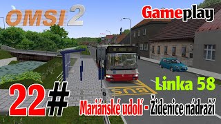 Linka 58 Mariánské udolí směr Židenice nádraží  OMSI 2 Brno Lišen  21  Gameplay [upl. by Oeflein957]