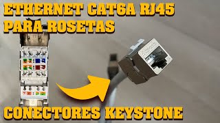 Conectores RJ45 hembra para rosetas y patch panel  Keystone Cat6A [upl. by Lamprey469]