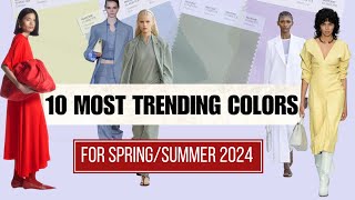 10 MOST TRENDING COLORS for SpringSummer2024Complete Guidestyleover40 style trends [upl. by Naols766]