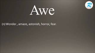 How to pronounce Awe [upl. by Huey]