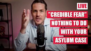 quotCredible fearquot has nothing to do with your asylum case [upl. by Barr]