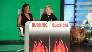 Tiffany Haddish Answers Ellens Burning Questions  Part 1 [upl. by Atinuhs]