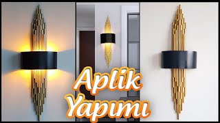 Pipetten Aplik Yapımı –Pipetle Duvar Lambası Yapımı  pipet geridönüşüm [upl. by Buseck]