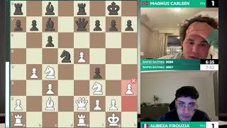 NICE PAWN Alireza Firouzja vs Magnus Carlsen  Chess Classic 2024  Div I  G8 [upl. by Cordle]