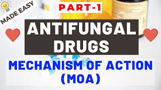 Antifungal Drugs Part 1  MECHANISM OF ACTION MOA  Made EASY [upl. by Heimlich]