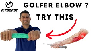 Golfer Elbow and Tennis Elbow treatment with resistance bar from Fitbeast [upl. by Luise]