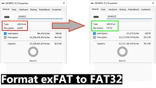 How To Format USB to FAT32  Format exFAT to FAT32 [upl. by Kurt]