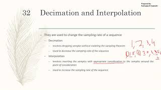 12 DSP Algorithms and Architecture  Decimation and Interpolation [upl. by Shani]