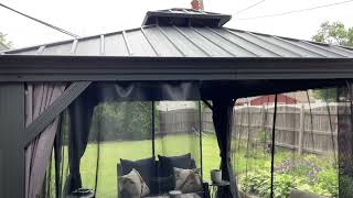 PURPLE LEAF 10 X 12 Permanent Hardtop Gazebo Aluminum Gazebo for Patio Lawn and Garden Review [upl. by Kyre]