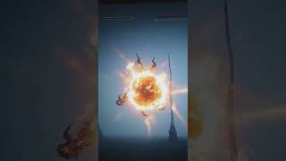 Final Fantasy 16 Ifrit uses Fireball to intercept Typhons Attacks [upl. by Wilkey]