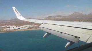 Ryanair 737 Landing in Lanzarote [upl. by Plato]