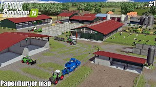 FS25 NEW CAREER FARM CONSTRUCTION and BUYING EQUIPMENT│Papenburger Map│FS 25│1 [upl. by Essex275]