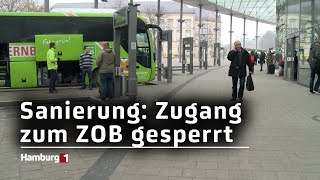 Neue Rolltreppen Zugang zum ZOB wegen Sanierung gesperrt [upl. by Arotahs]