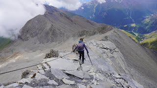 Hiking Graubünden Muttler3296m in circuit from Samnaun Dorf Switzerland 20082022 [upl. by Kathye152]