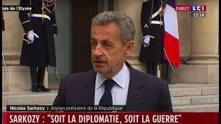 Sarkozy  quotSoit la diplomatie soit la guerre totalequot [upl. by Evangeline]