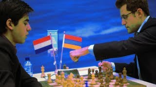 2012 Tata Steel Chess  Anish Giri vs Levon Aronian [upl. by Yobybab]