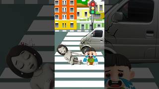 Be careful crossing the road shorts cartoon family comedy [upl. by Enilemme889]