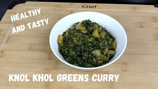 Knol Khol Greens Curry  Spicy Indian curry [upl. by Ylim531]