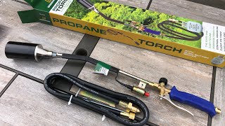 Harbor Freight Propane Torch with Push Button Igniter by Greenwood 91037 Review [upl. by Sheeran830]