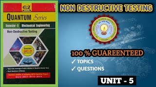 Non Destructive Testing NDT Important Questions AKTU ✓UNIT5 NDT nondestructivetesting [upl. by Ayikin]