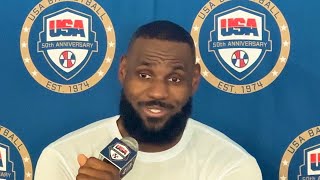 LeBron James Reacts To Teaming Up With Steph Curry Kevin Durant And Bronny Being Drafted By Lakers [upl. by Llednav988]