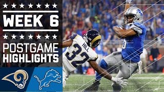 Rams vs Lions  NFL Week 6 Game Highlights [upl. by Nayra818]